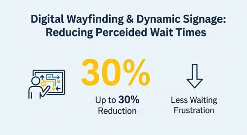 an infographic of a benefit of digital wayfinding
